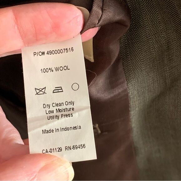 Lauren RALPH LAUREN Men 2Btn Blazer 46R olive green 100% wool tweed heritage - Picture 7 of 16